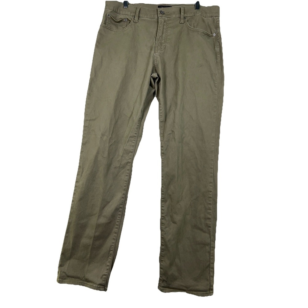 Lucky Brand Pants Mens 34x32 Brown 221 Straight Stretch Cotton Casual‎ Chino